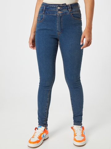 Missguided Skinny Jeans in Blauw: voorkant