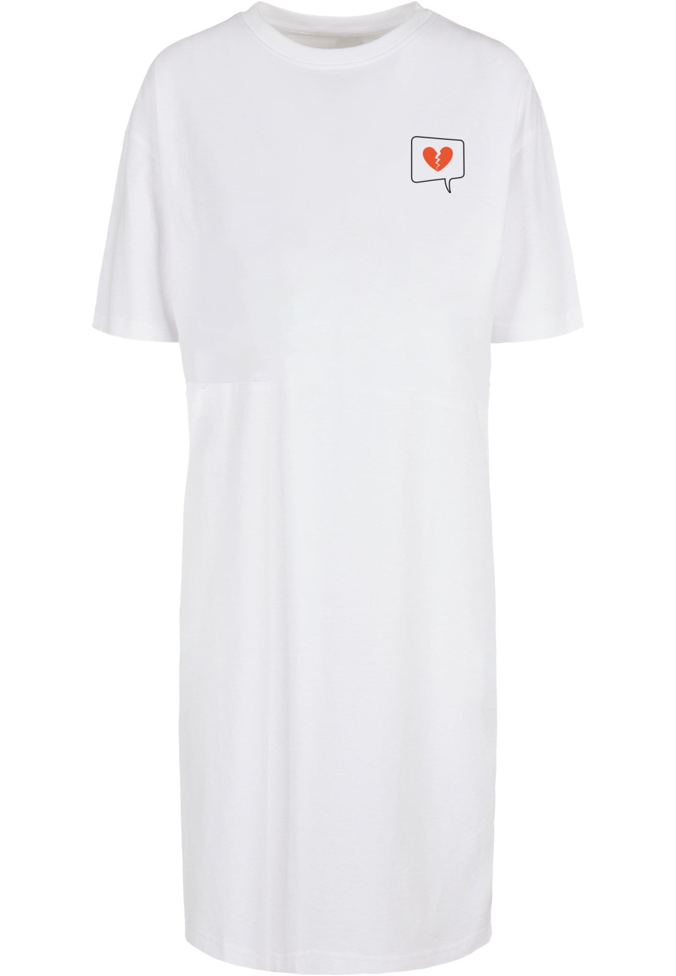 Merchcode Jurk 'Heartbreak' in Wit: voorkant