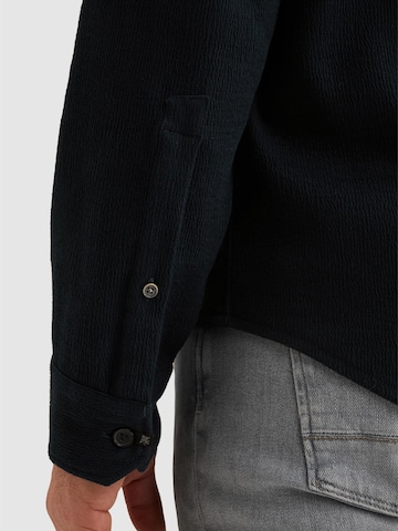 Fit confort Chemise 'Shirt jacket with texture' VANGUARD en bleu