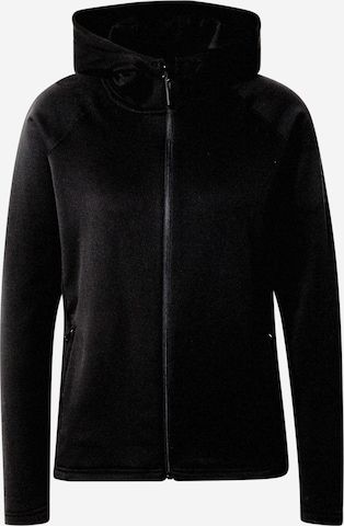 ENDURANCE Athletic Zip-Up Hoodie 'Almaty' in Black: front