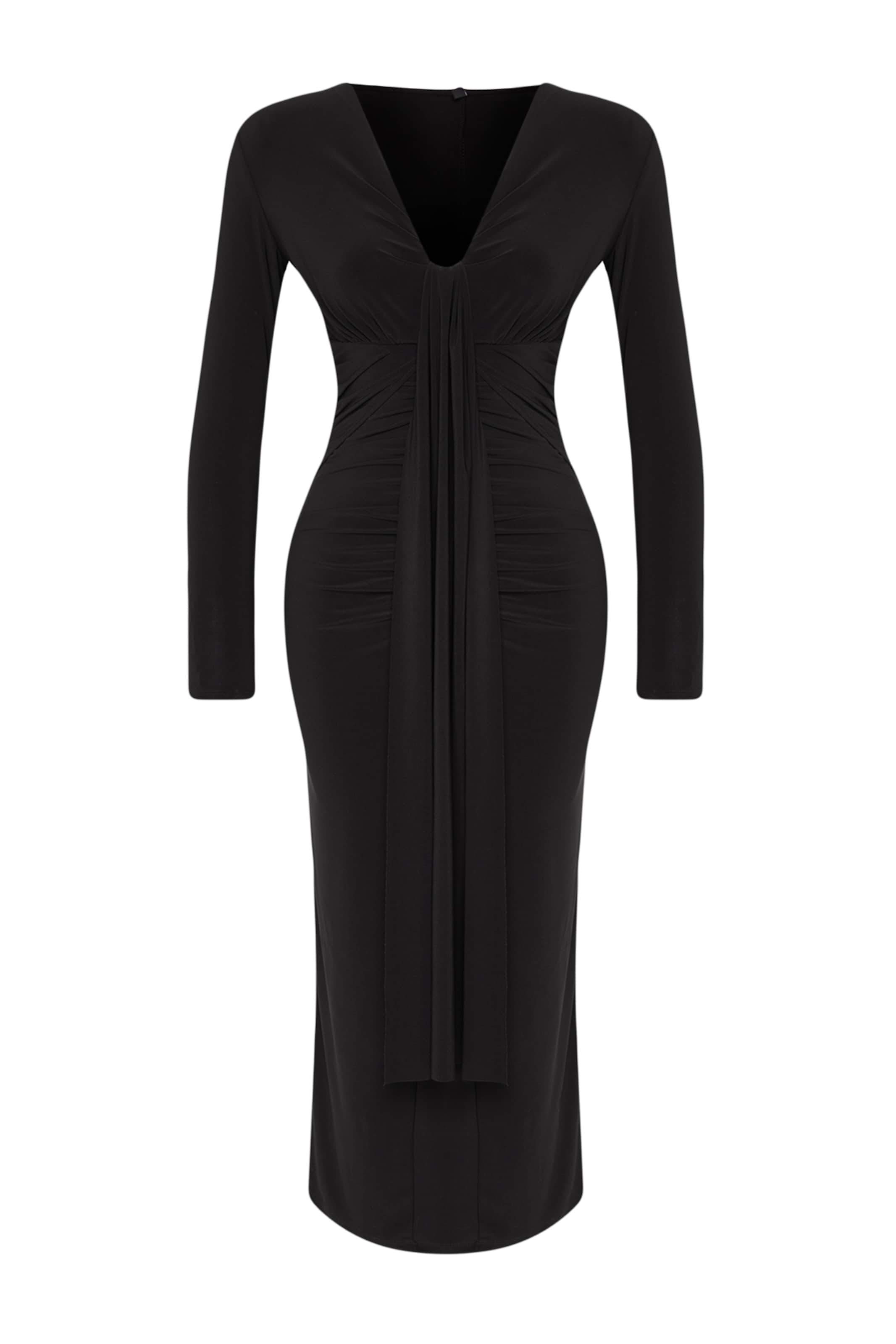 Rochie de seară de la Trendyol pe negru: față