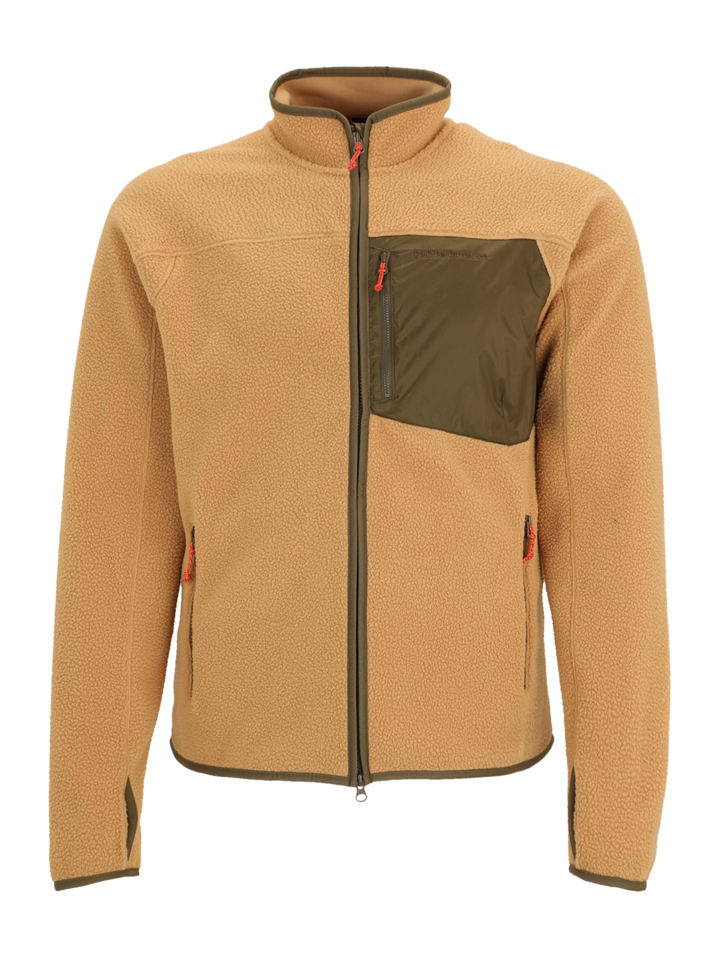 smėlio PEAK PERFORMANCE Funkcinis flisinis džemperis 'Pile': priekis