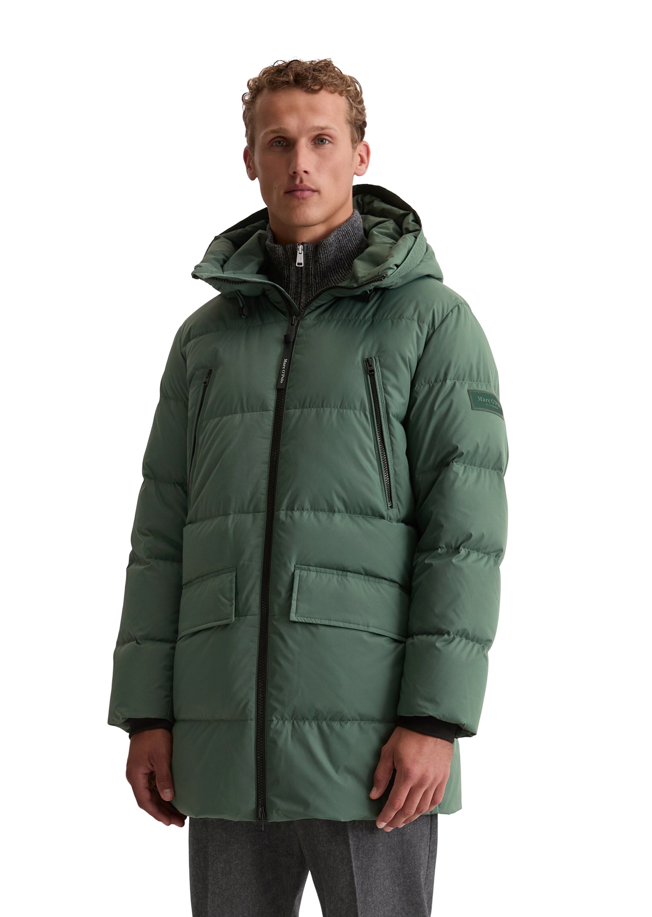 Marc O'Polo Зимнее пальто в Зеленый: спереди