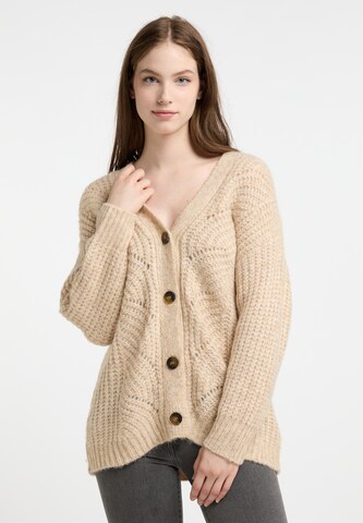 Cardigan 'Imane' DreiMaster Vintage en beige : devant