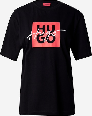 HUGO Shirt 'Dashire 3' in Zwart: voorkant