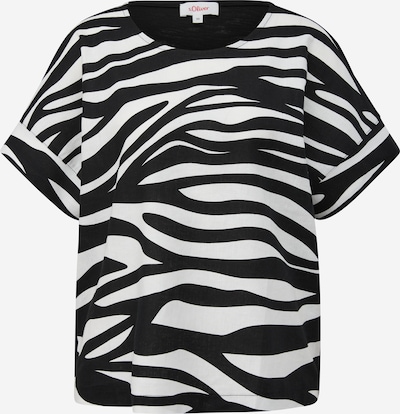s.Oliver T-shirt en noir / blanc, Vue avec produit