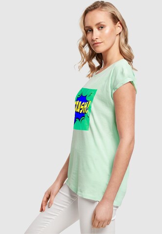 Merchcode T-Shirt 'Crash Comic' in Grün