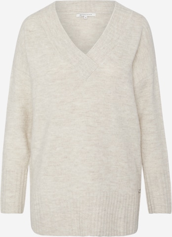 TOM TAILOR DENIM Sweater in Beige: front