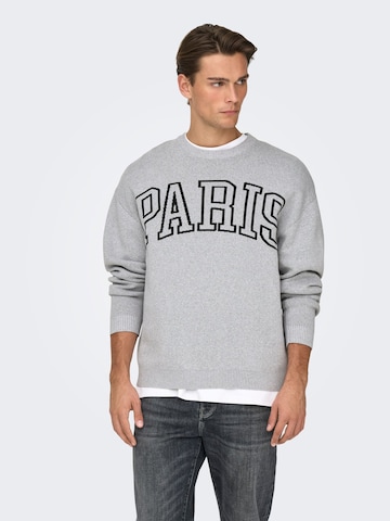 Only & Sons Pullover 'ONSRunynew' i grå: forside