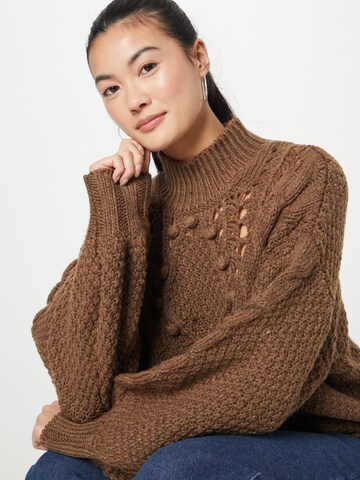 OBJECT Sweter 'ALISON' w kolorze brązowy