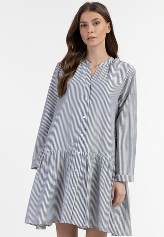 Robe-chemise 'Bridgeport' DreiMaster Vintage en bleu : devant