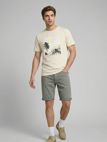 JJ Rebel Tričko 'JREBMASON' - Béžová