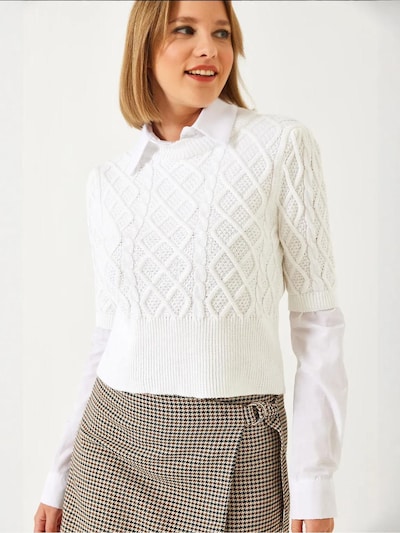 Bianco Lucci Pulover 'Pullover' veličine S-M u bijela, Pregled proizvoda