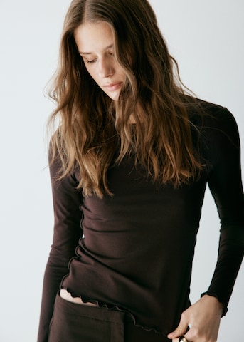 MANGO Shirt 'CURLITA' in Brown: front