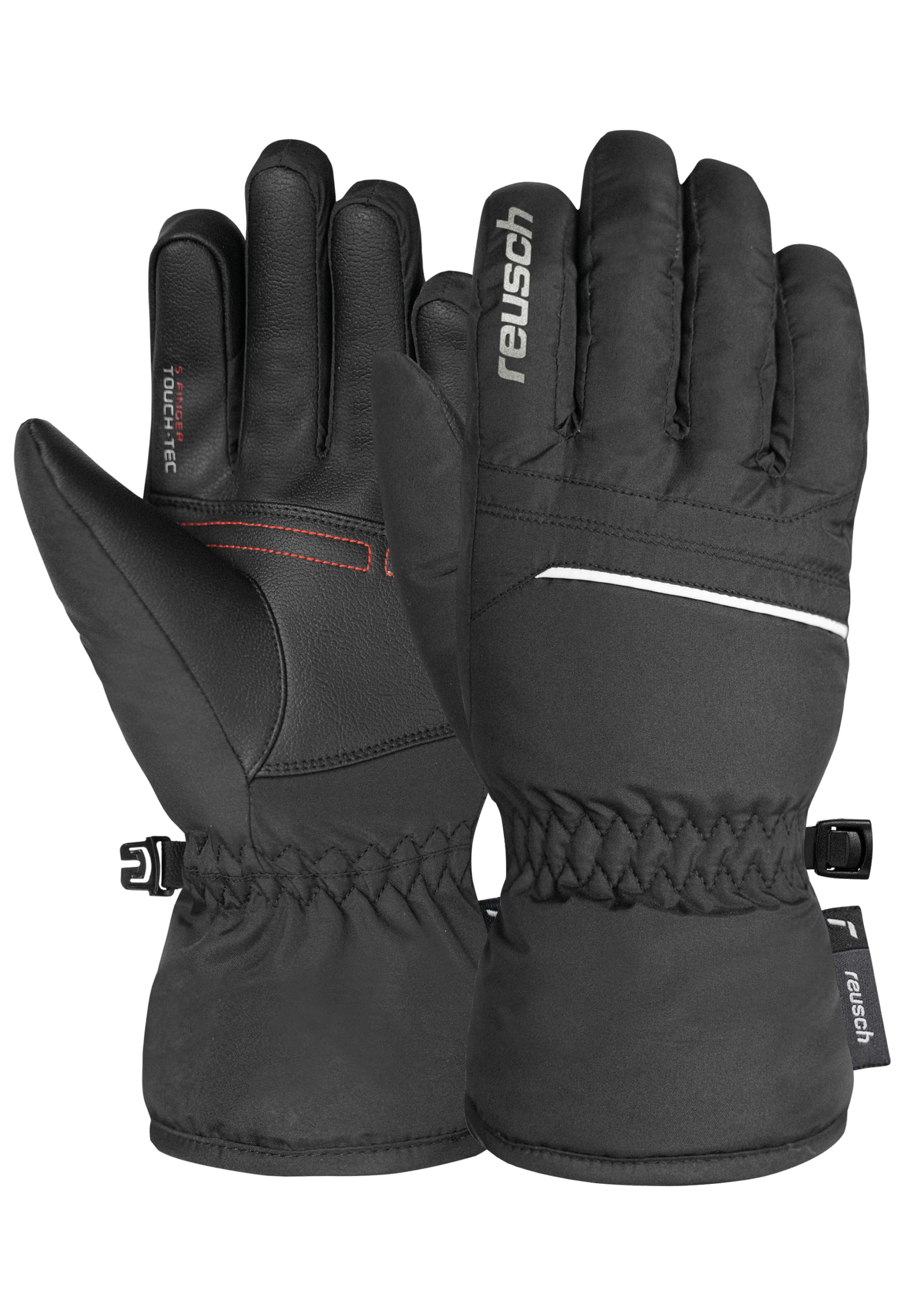 REUSCH Sporthandschuhe 'All Finger Touch' in Schwarz: Vorderseite