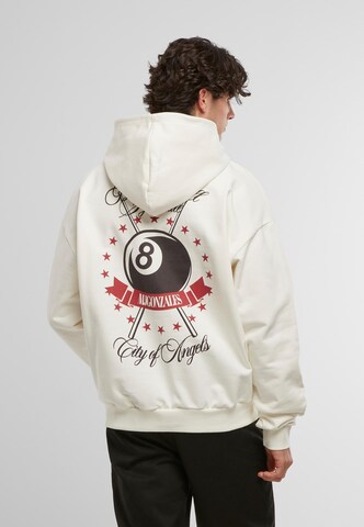 MJ Gonzales Sweatshirt 'Black Ball Syndicate' in White: front