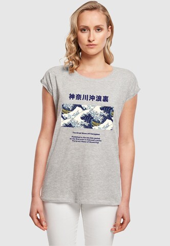 Merchcode T-Shirt 'APOH - Hokusai 36' in Grau: Vorderseite