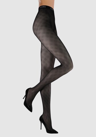 LOOKS by Wolfgang Joop Fine Tights 'Diamonds' in Black: front