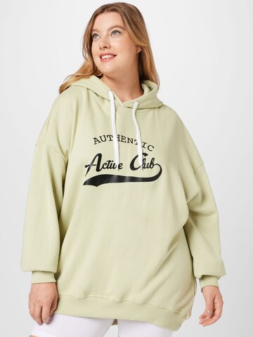 Public Desire Curve Sweatshirt in Green: front