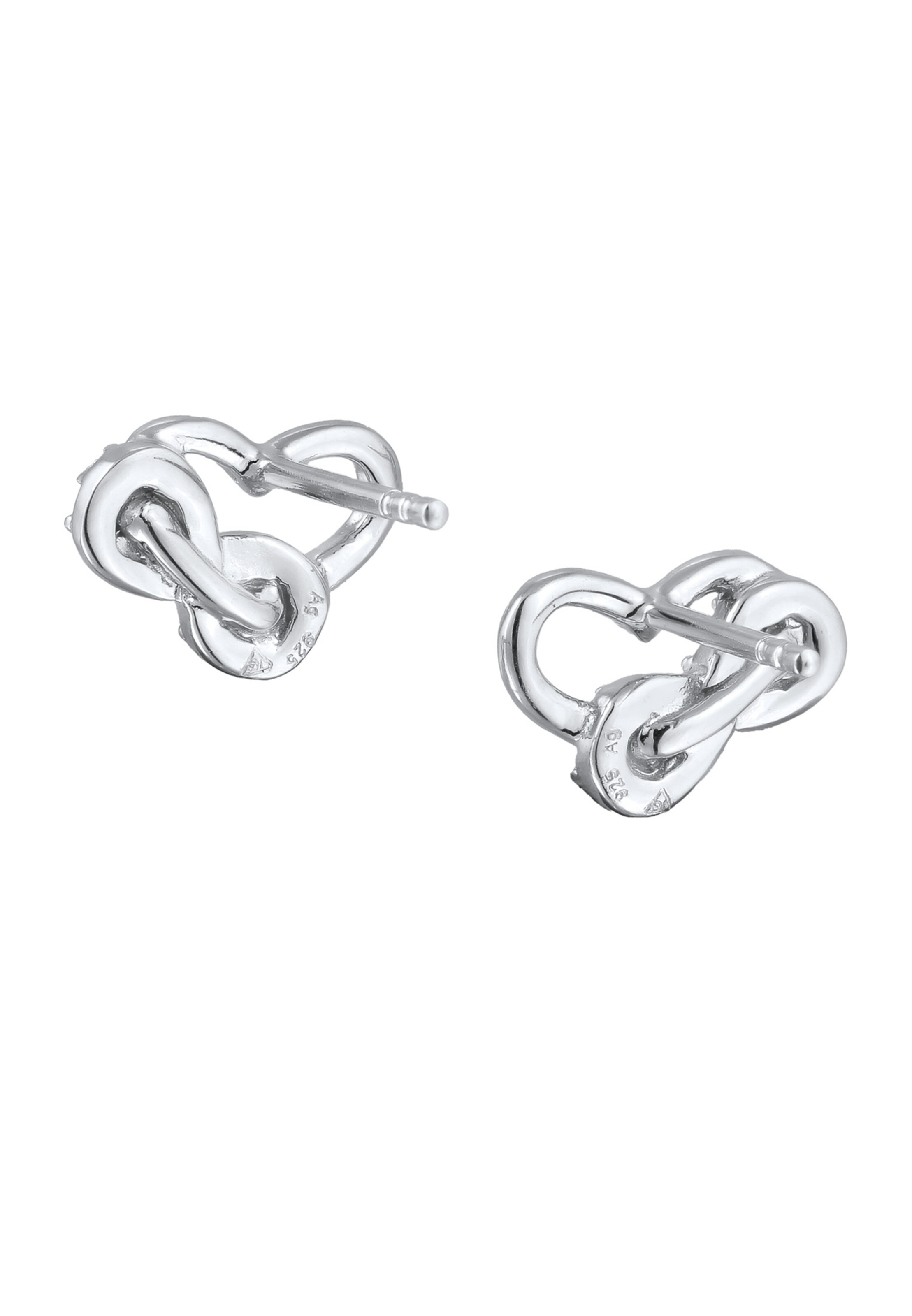 ELLI Earrings 'Herz mit Infinity' in Silver