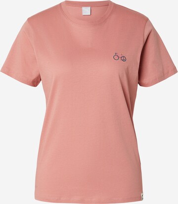 Tricou 'Peacy Ride' de la Iriedaily pe roșu: față