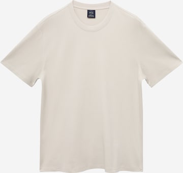 Tricou 'KIMI' de la MANGO MAN pe bej: față