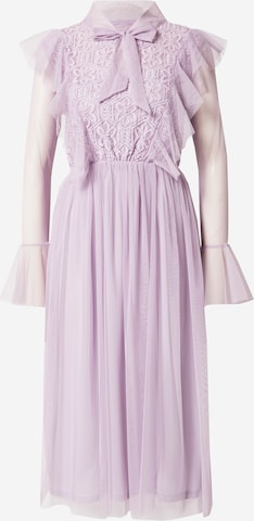 Frock and Frill Dress in Purple: front