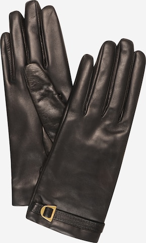 Coccinelle Full Finger Gloves 'PLECTRUM' in Black: front