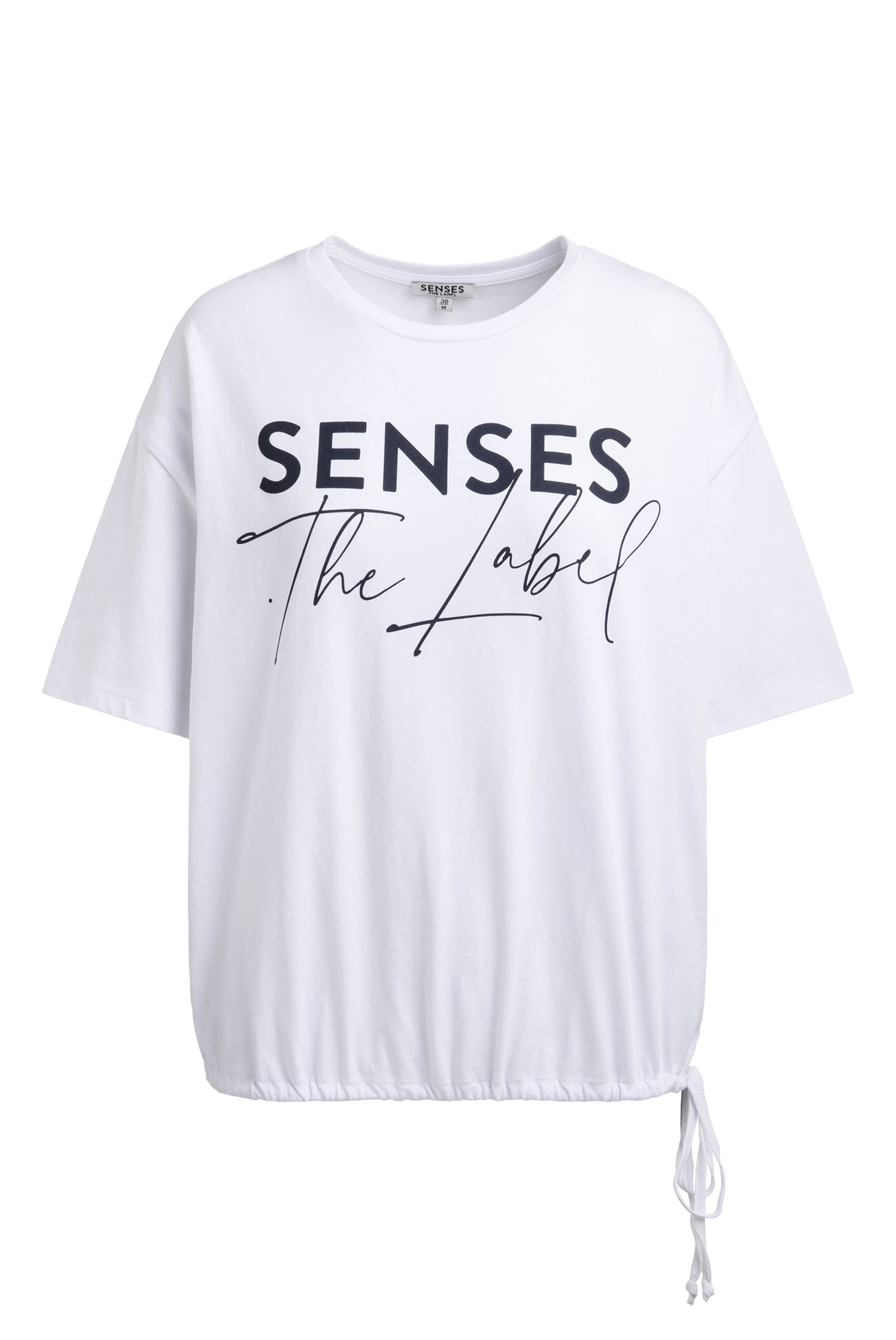SENSES.THE LABEL T-Shirt 'Tom:Be' in Weiß: Vorderseite