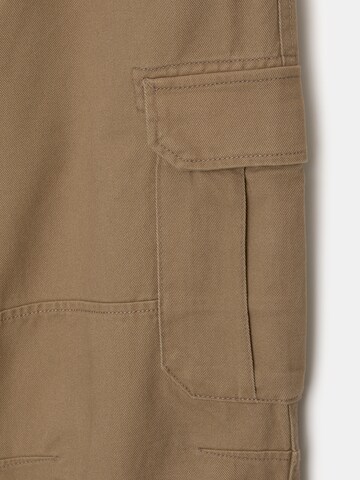 Pull&Bear Zvonové kalhoty Kapsáče – hnědá