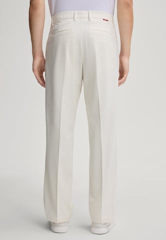 JOOP! Jeans Regular Bandplooibroek 'Rafael' in Wit
