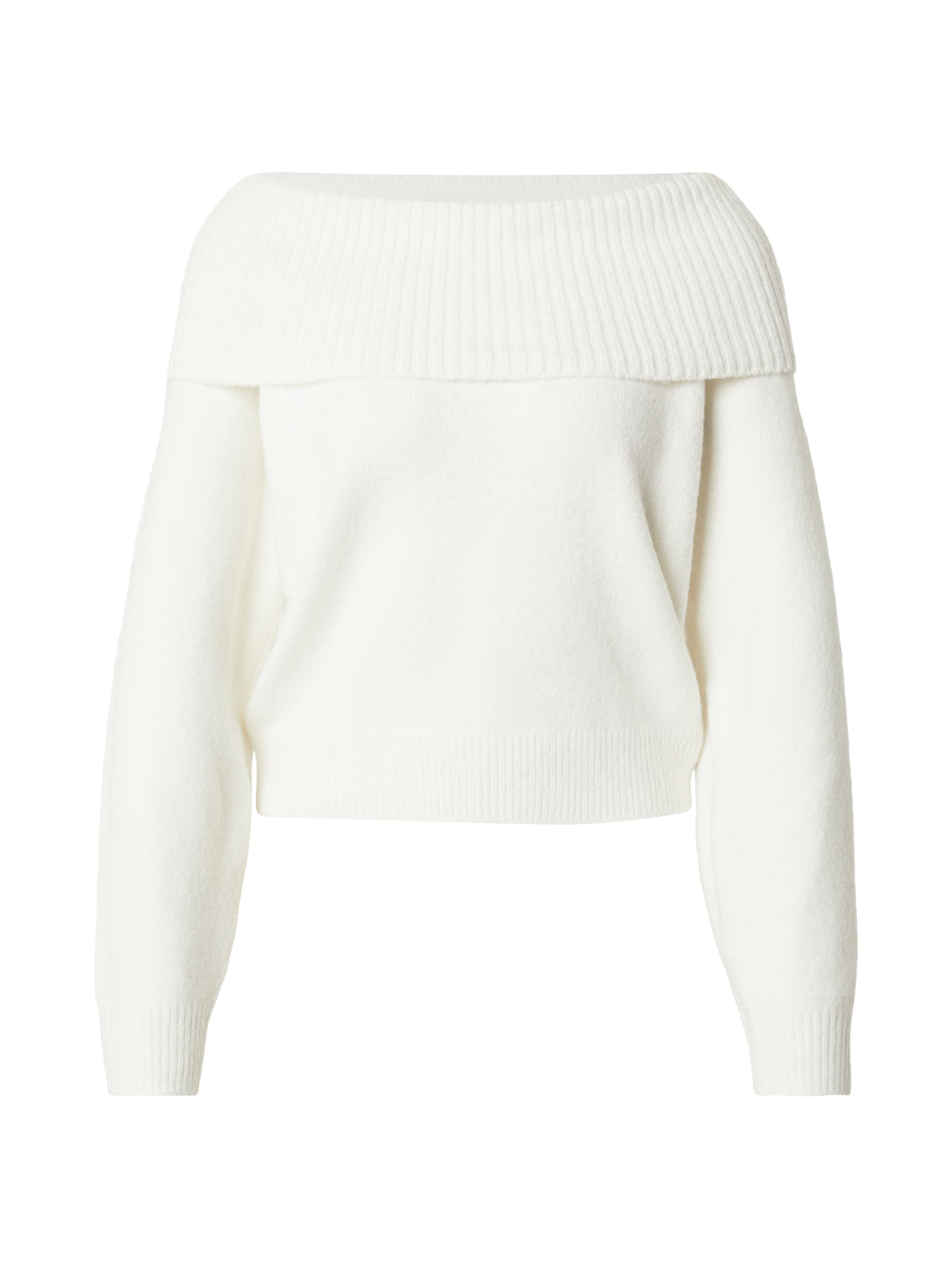 HOLLISTER Пуловер в бяло: отпред