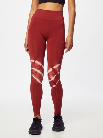 Skinny Pantaloni sportivi 'Miko' di ONLY PLAY in rosso: frontale