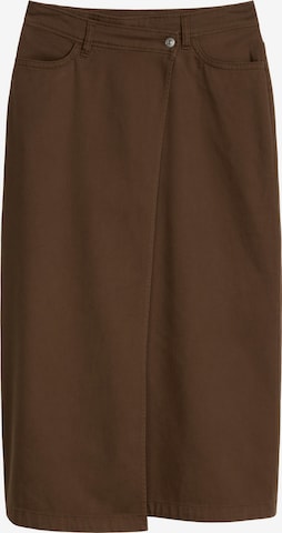 Marc O'Polo DENIM Rok in Bruin: voorkant
