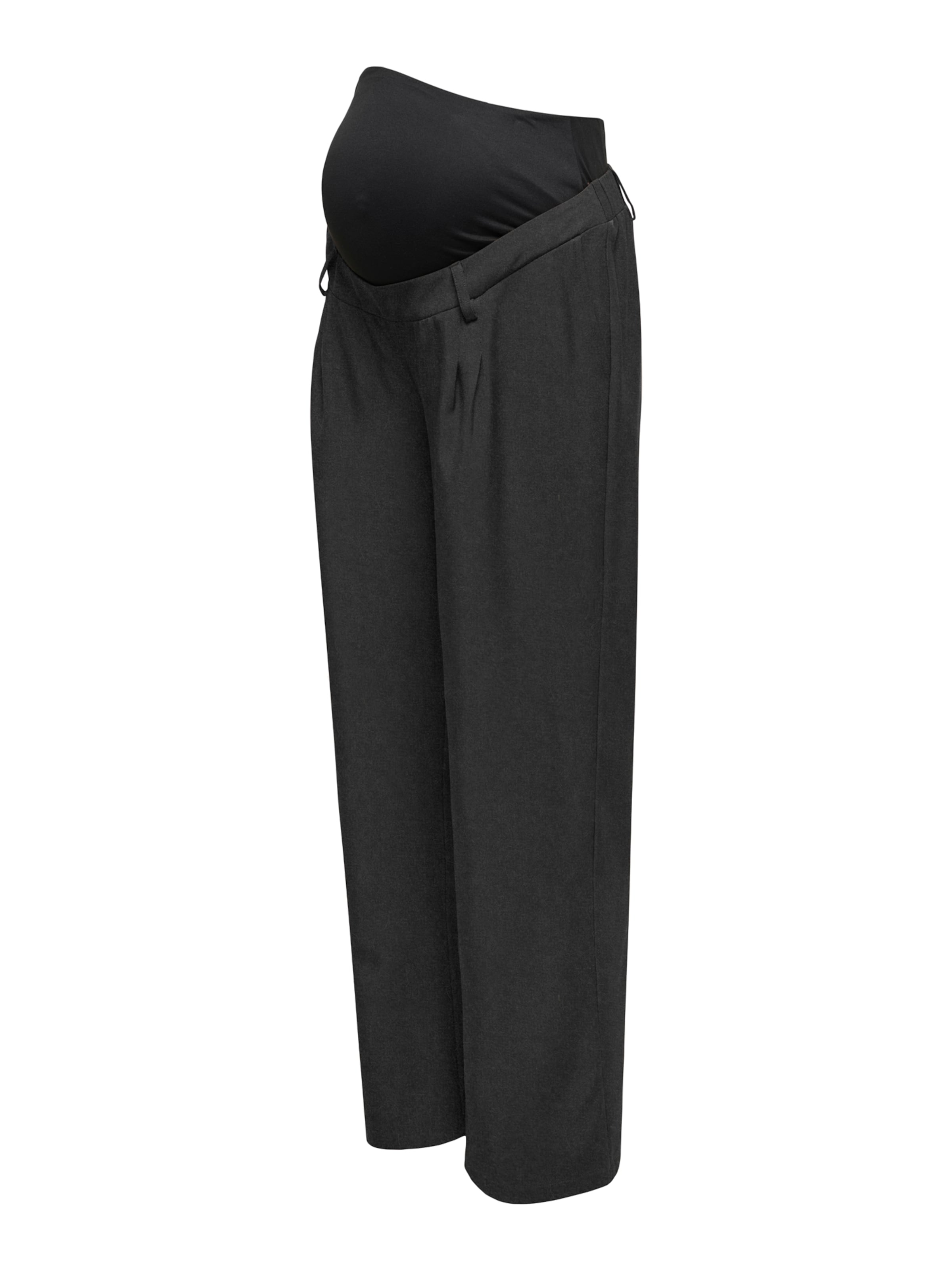 Only Maternity Широки крачоли Панталон с набор 'OLMPleat' в сиво: отпред