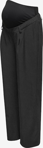 Only Maternity Bandplooibroek 'OLMPLEAT' in Grijs: voorkant