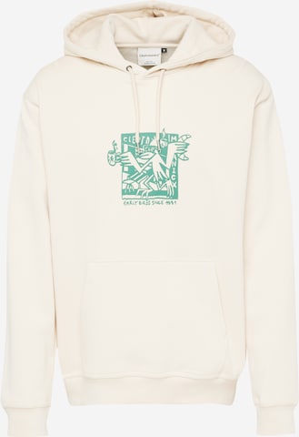 Sweat-shirt 'Early Birds' Cleptomanicx en beige : devant