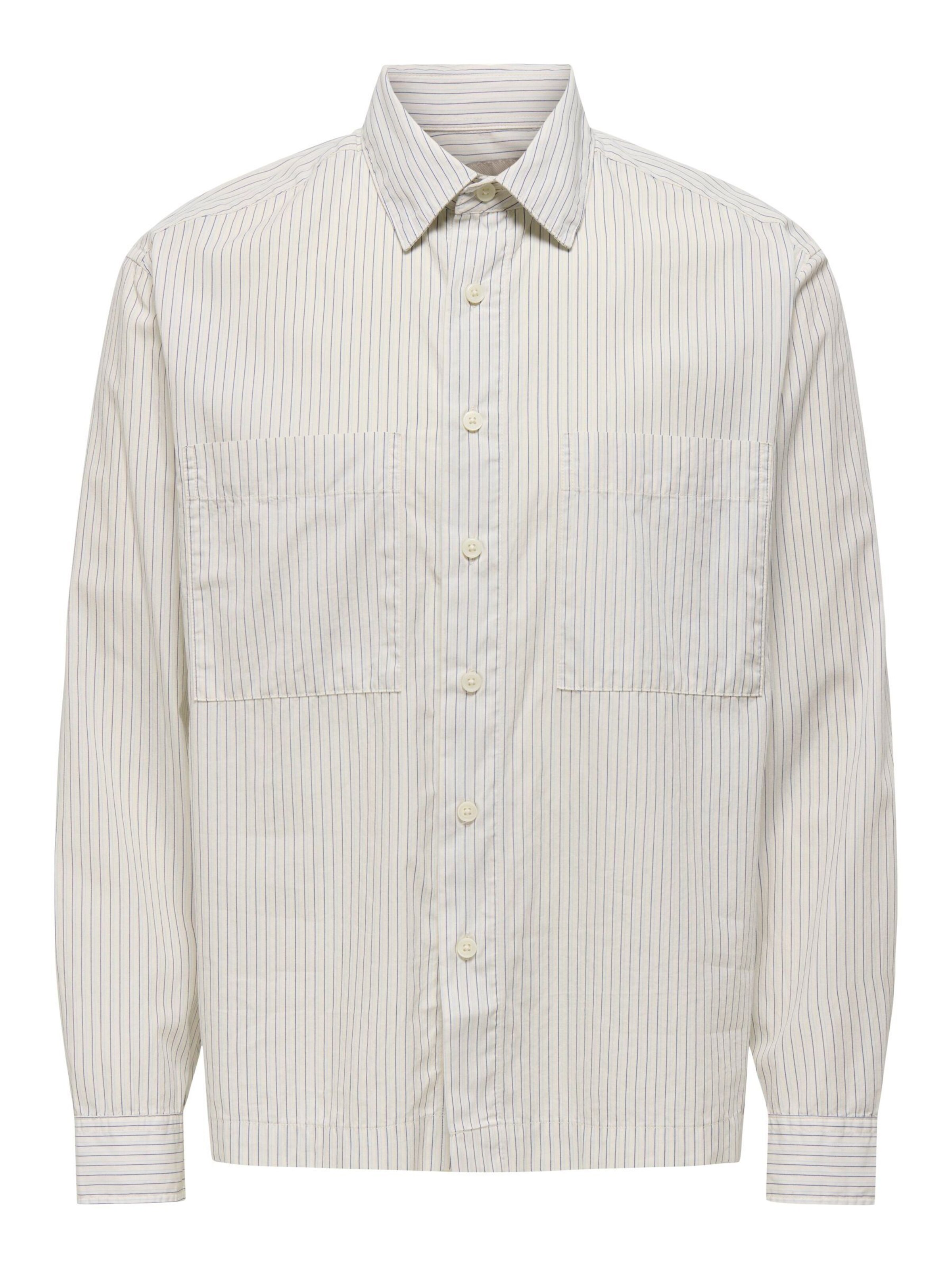 Camicia Only & Sons di colore navy / blu pastello / bianco, Visualizzazione prodotti