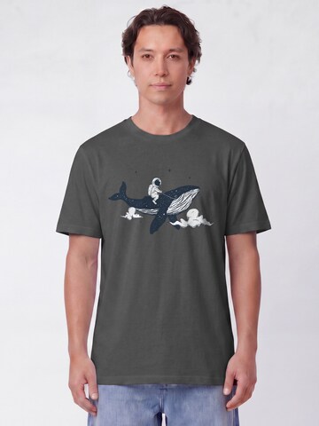 T-Shirt 'Spacewhale' Watapparel en gris : devant
