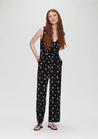 Tuta jumpsuit di QS in nero