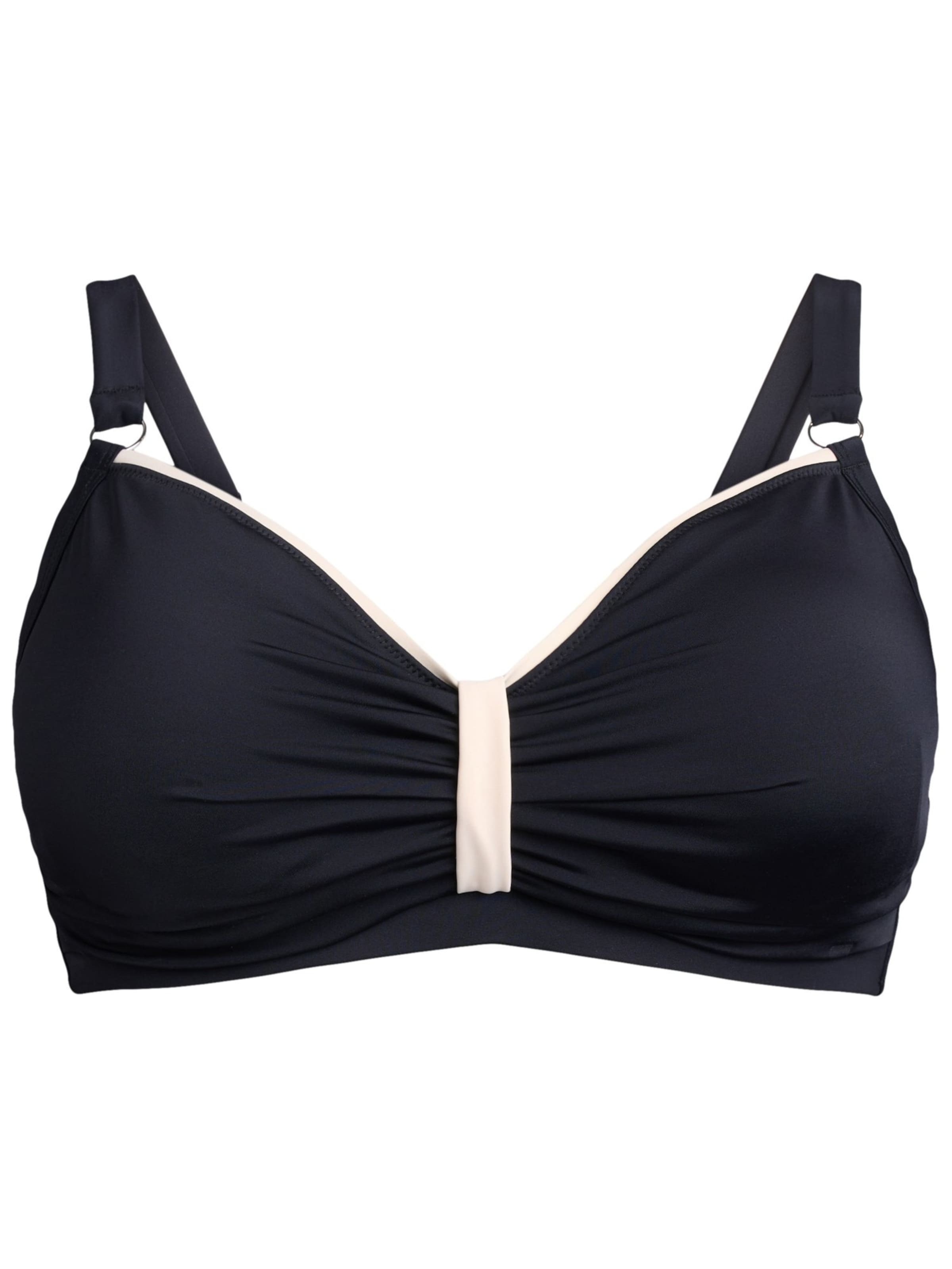 Swim by Zizzi Сутиен със смаляващ ефект Горнище на бански 'Maria' в черно: отпред