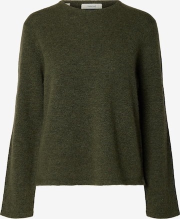 Pullover 'SLWLULU' di SELECTED in verde: frontale