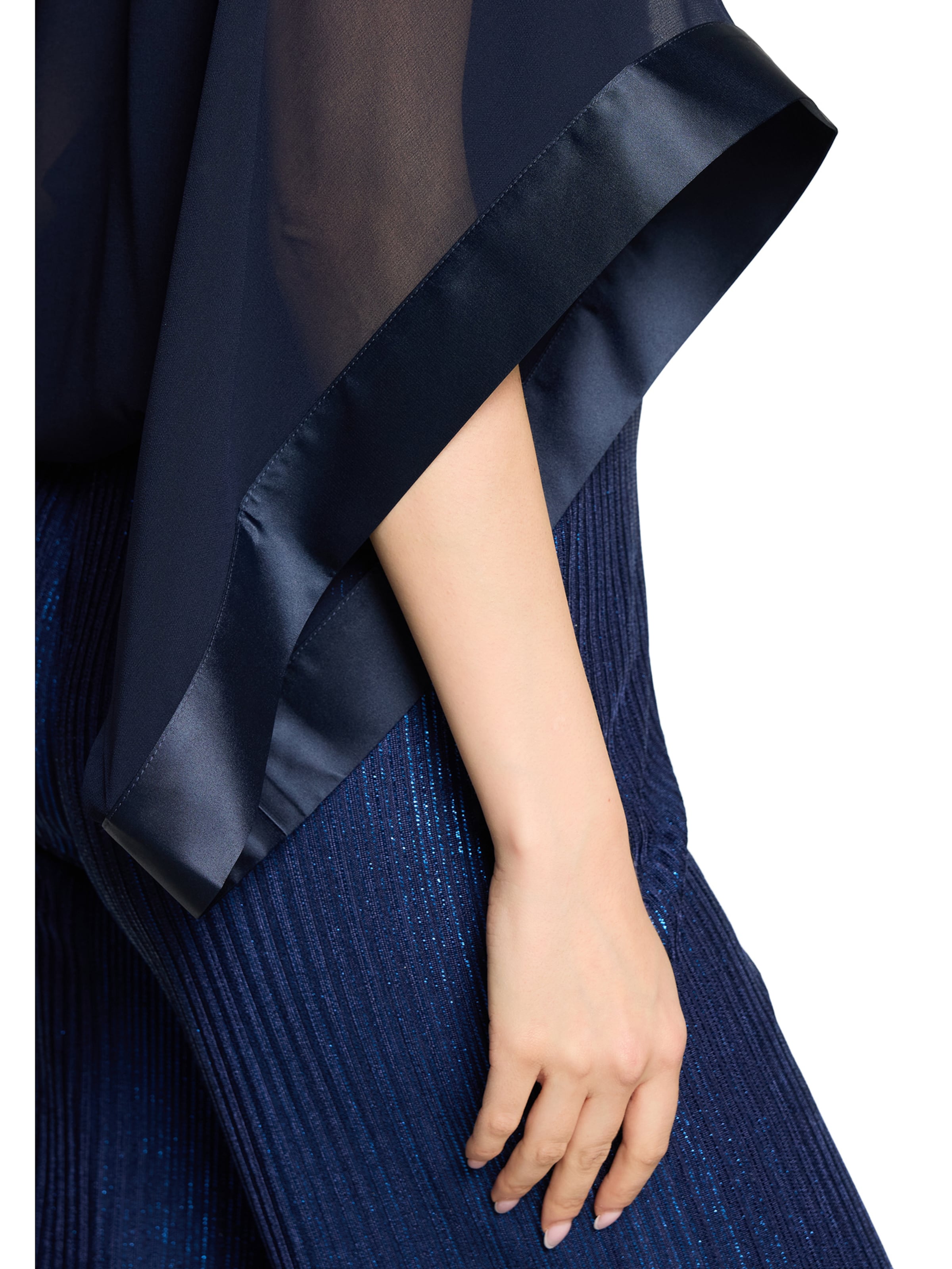 Vera Mont Chiffonstola mit 3/4 Arm in Blau