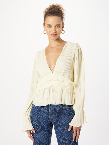 Nasty Gal - Blusa en beige: frente