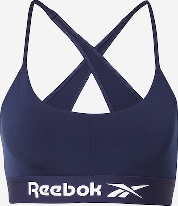 Reggiseno sportivo di Reebok in blu: frontale