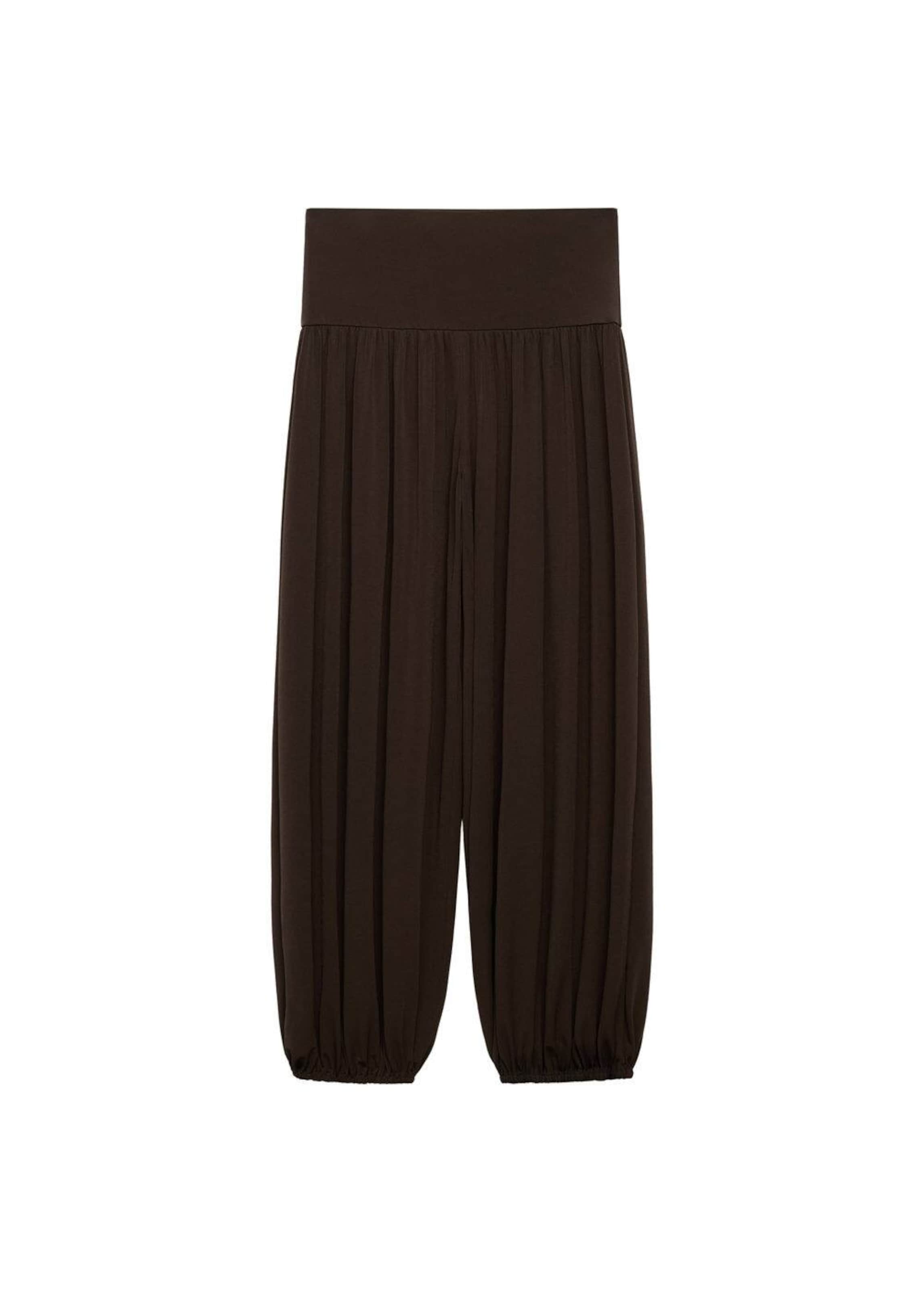 MANGO Tapered Haremshose in Braun: Vorderseite