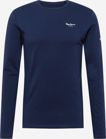 T-Shirt Pepe Jeans en bleu : devant