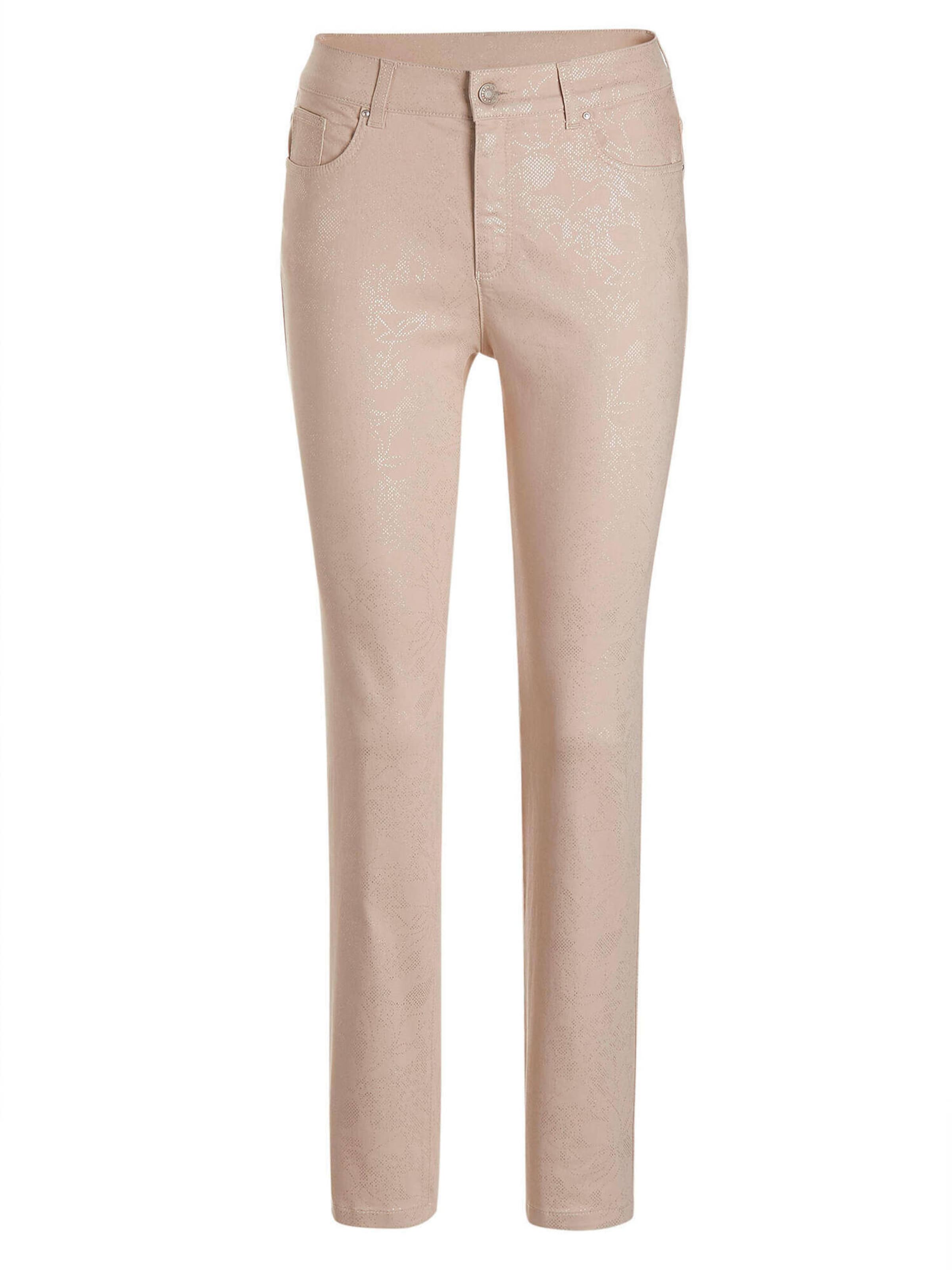 Goldner Regular Broek 'Carla' in Beige: voorkant