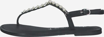 TAMARIS T-Bar Sandals in Black