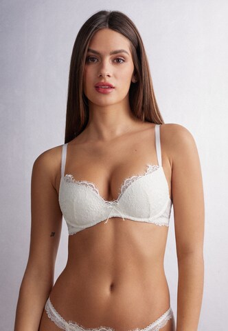 INTIMISSIMI T-shirt Bra 'THE MOST ROMANTIC SEASON' in White: front